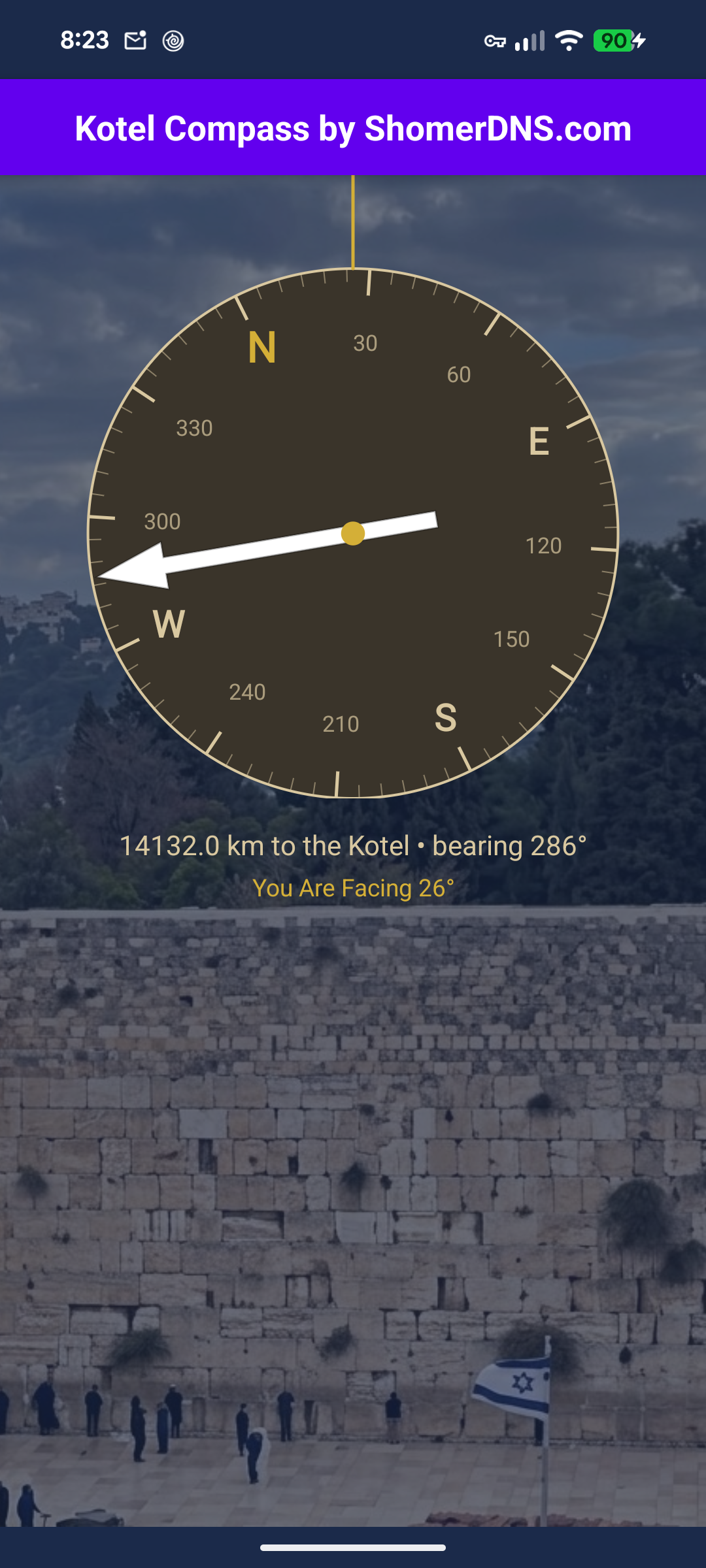 Kotel Compass app screenshot 4